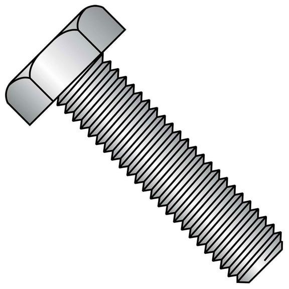 Brighton-Best B2100607 Hex Tap Bolt - 0.25-20 x 1 in. - Grade A - Low Carbon Steel - Zinc CR Plus 3 - FT - UNC - A307 - Pack of 100
