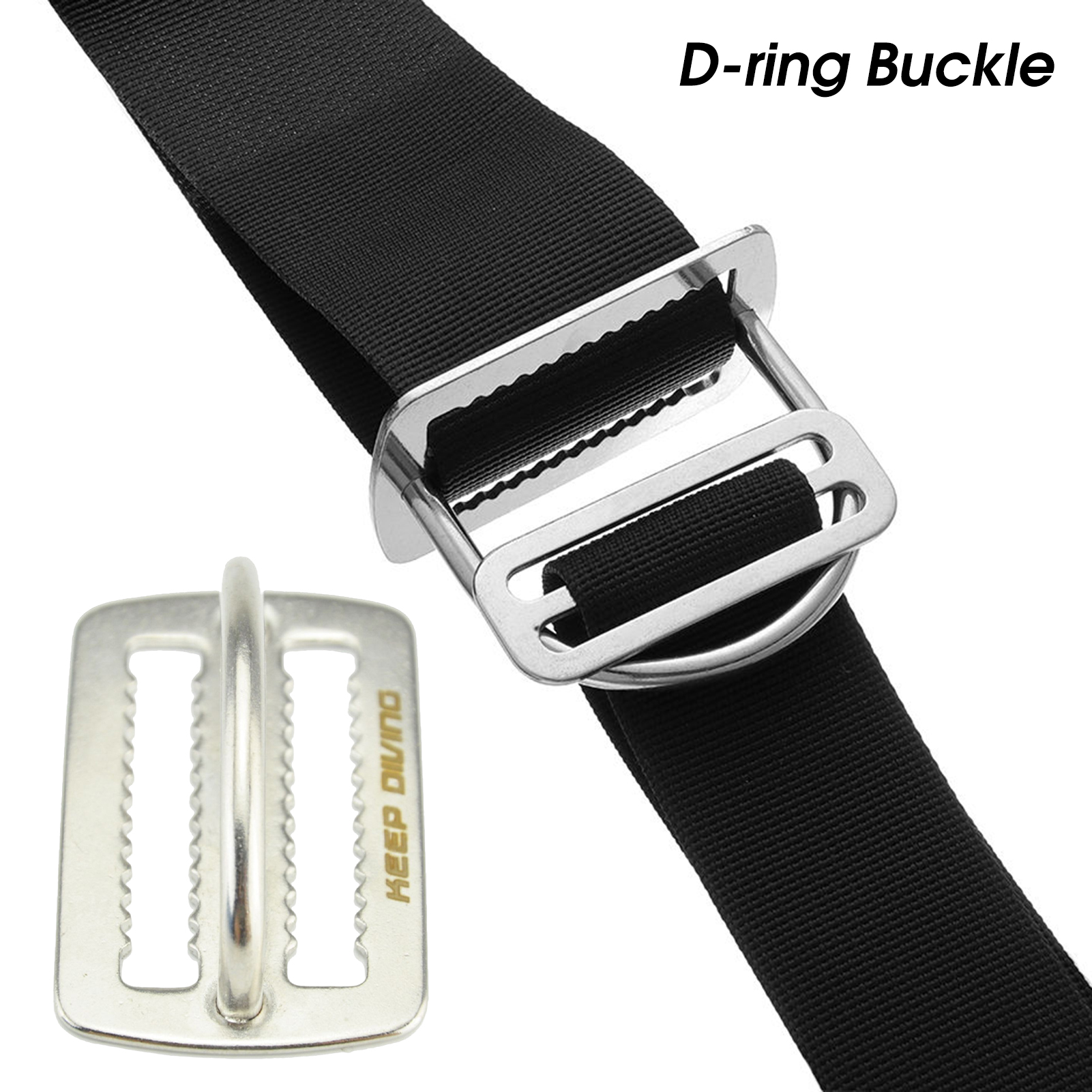 TOPOINT 2 Inch 50Mm TriGlide Slide Buckles, Adjustable Metal bing