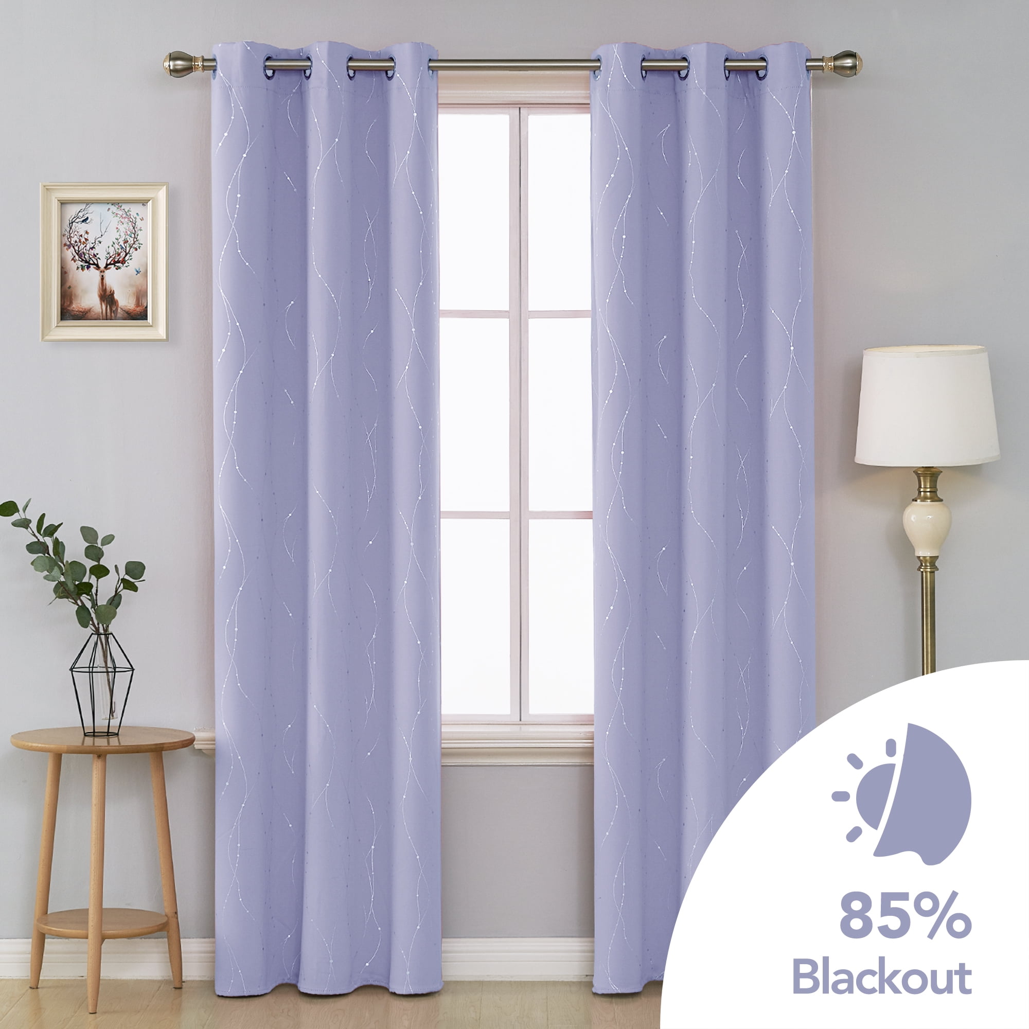 Deconovo Blackout Curtains Wave Line With Dots Printed Grommet Sun Blocking Curtains For Windows 42 X 95 Inch Light Purple 2 Panels Walmartcom Walmartcom Deconovo Blackout Curtains Wave Line With Dots Printed Grommet Sun Blocking Curtains For Windows 42 X 95 Inch Light Purple 2 Panels Walmartcom Walmartcom