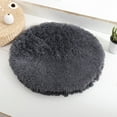 thumbnail image 3 of JoyMoreToys Soft Fluffy Round Pet Mat, Diameter 15.8 Inch, Plush Warm Cozy Pet Sleeping Pad with Non-Slip Bottom, for Home Pet Rest Sleep, 3 of 3