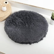 EQWLJWE Round Rectangular Faux Rabbit Fur Cat Tree Tower Replacement Cushion Pad, Cushion Mat for Window Perch, Cat Dog Carrier, Cat Bed House Cage, Wall Furniture