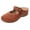 Brown, variant on Women's Closed Toe Clogs Mules Cut Out Comfortable Mules Buckle Lined Slip On Clogs Sandals for Woman Arch Support Gray 5.5