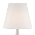 thumbnail image 3 of 360 Lighting Modern Desk Table Lamp 19" High Brushed Steel White Bell Shade Touch On Off for Bedroom Bedside Nightstand Office, 3 of 8