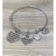 thumbnail image 2 of Aunt Godmother Charm Bangle Bracelet- Baptism Godmother Gifts- Godmother Jewelry for Godmothers, 2 of 4