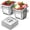 6 Pack 1/6 Size 6" Deep With Lid, variant on OSTBA 6 Pack Hotel Pans, 1/1 Size 6" Deep Stainless Steel Steam Table Pan Full Size, 20.8" L x 12.8" W Anti Jam Buffet Pan for Home, Party, Restaurant, Hotel, Buffet