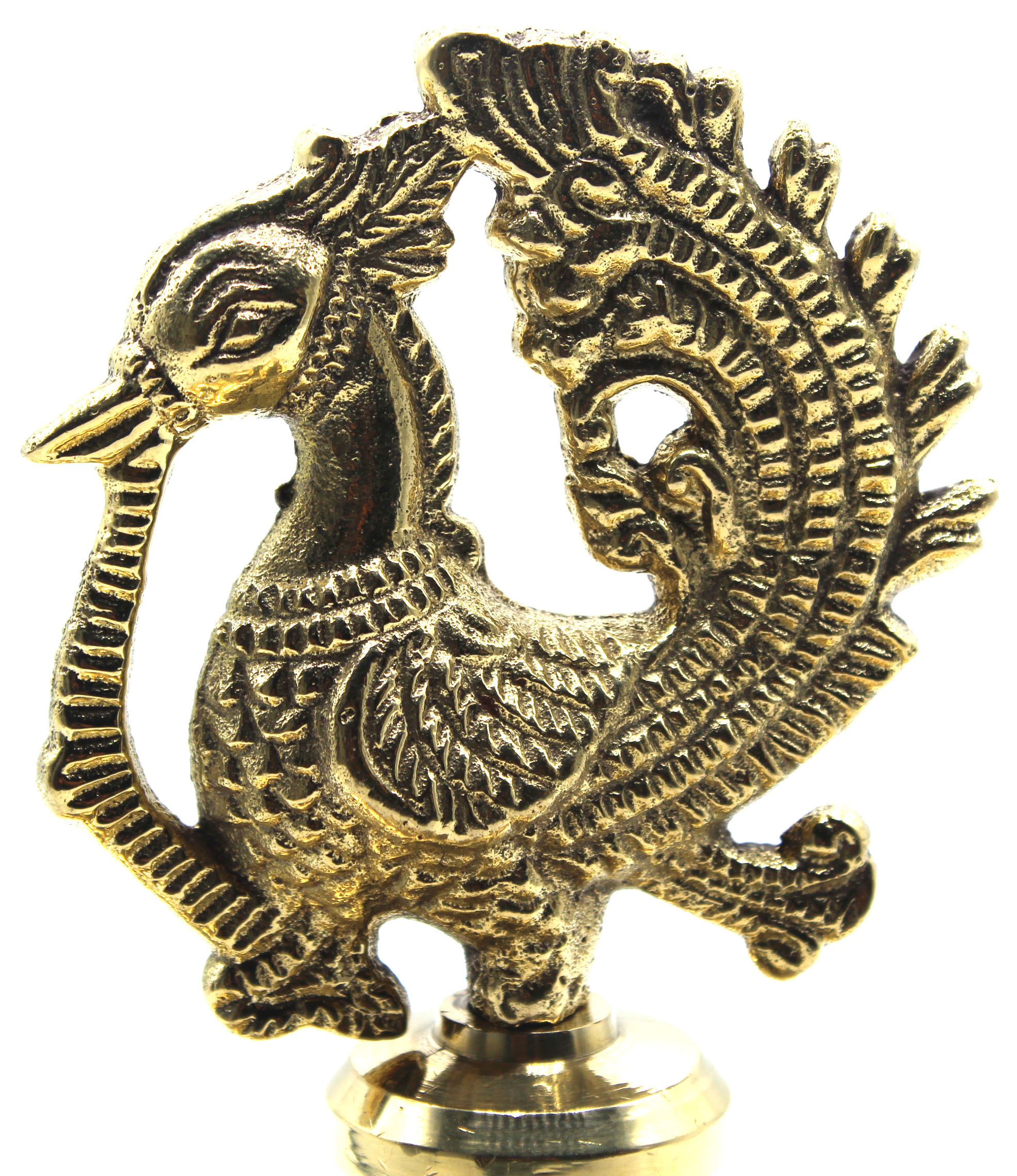 Dalax-Handmade Solid Brass Peacock Tabletop 3 Tealight Candleholders Centerpiece Decorations | Indian Decor Golden Diya Puja/Pooja Oil Lamp Housewarming Return Gift Set