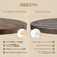 thumbnail image 3 of COZAYH Table d'Appoint Style Ferme, Table d'Appoint Ronde Rustique avec Pattes à Motifs en X, Brun, 3 of 12