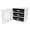 White crate - Black bins, variant on UbeCube Grabinet™ 1x3 - Crate with Three Large Storage Bins