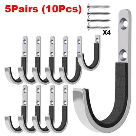EROCK 10Pcs Wall Mount Gun Rack Rifle Hook Storage Shotgun Hanger Felt Lined Hand Made