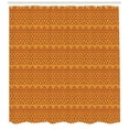 thumbnail image 1 of Ambesonne Aztec Shower Curtain, Folkloric Triangles Suns, 69"Wx84"L, Orange Yellow Burgundy, 1 of 2