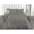 thumbnail image 2 of Ambesonne Leaves Quilted Coverlet 3 Pcs, Winter Pine Tree Branches, King Size, Pale Green and Black, 2 of 4