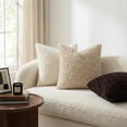 thumbnail image 3 of decorUhome 2 Pack Faux Fur Decorative Sherpa Throw Pillow Covers 18x18 Inch Fuzzy Accent Soft Pillow Cases for Couch Bed Sofa, Oatmeal, 3 of 9