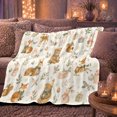 thumbnail image 6 of Charming Woodland Animals Winter Scarves Boxes, Festive Holiday Scene, Warm Flannel Blanket for Living Room and Reading Nook, Art Lovers Friendship Gift, Festive Home Decor, 6 of 9