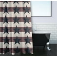 thumbnail image 3 of Simply Daisy 70" W x 73" L Stars and Stripes Polyester Shower Curtain, Blue-Red [1 Ct], 3 of 5