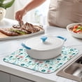 thumbnail image 2 of Pioneer Flower Floral Print Pattern Dish Drying Mat for Kitchen 1 Pack, Ultra Absorbent Microfiber Dishes Drainer Mats,16"x18", 2 of 6