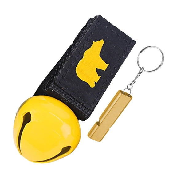 Loud Bear Bell Whistle Deterrent Device Iron Material Multipurpose Protection for Camping Hiking Dogs