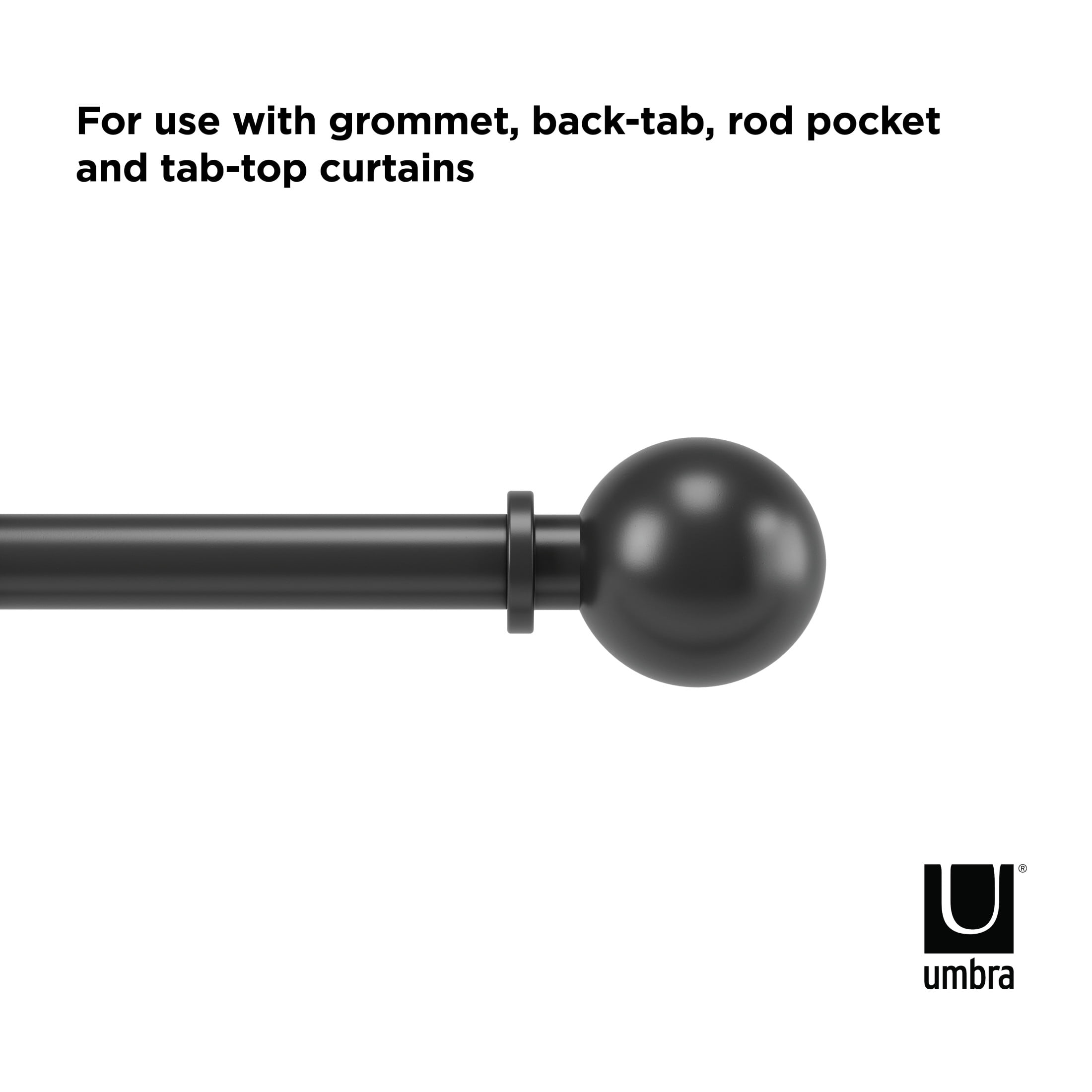Umbra Bolas 1" Expandable Curtain Rod 72-144"