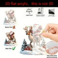 thumbnail image 4 of Tuscom Santa Claus Ornaments, Christmas Reindeer Flat Knick-knack for Tabletop, Festive Holiday Home Office Desktop Figurine, Merry Christmas Decorations for Mantelpiece, Cozy Holiday Décor Accents, 4 of 9