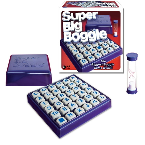 Los movimientos ganadores de Boggle Game son supergrandes, cuadrícula de 6 x 6, 36 cubos de letras