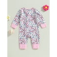 thumbnail image 4 of Bagilaanoe Newborn Baby Girl Boy Jumpsuits Cartoon Print  Long Sleeve Bodysuit 3M 6M 12M Infant Zipper One Piece Romper, 4 of 8
