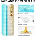thumbnail image 3 of Blue Sea Wave Shell Bath Mat for Tub Non Slip, Beach Sea Summer 40 X 16 Inch Extra Long Bathtub Mat, Shower Mat for Tub Anti Slip with Suction Cups and Drain Holes for Kids Adults Elderly, 3 of 6