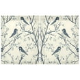 thumbnail image 2 of Birds and Flowers Pattern Kitchen Curtains Tier Set 27x36 Inch 2 Panels Semi Sheer Light Filtering Privacy UV Protection, 2 of 8