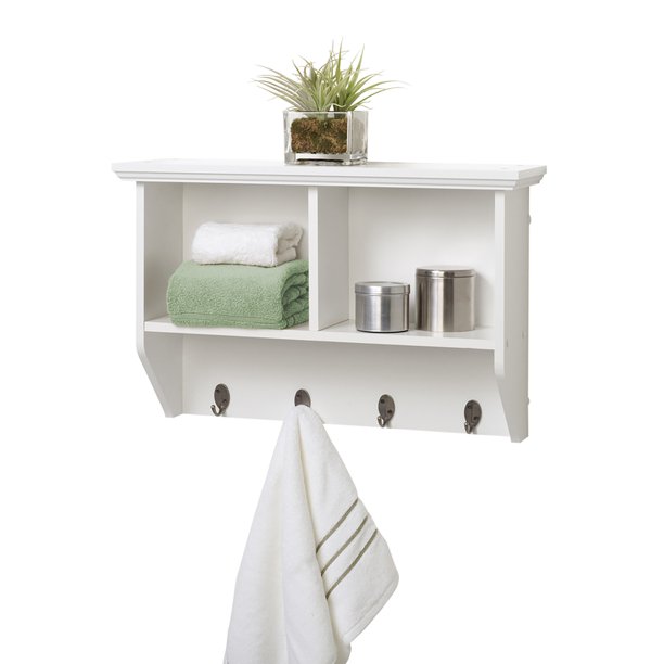 Zenith 15.25 in. H x 23 in. W x 7 in. L White Wall Shelf