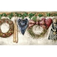 thumbnail image 2 of Trimz Primitive Country Angels Heart Ivy Home Wallpaper Border, Pre-pasted, 15' L x 10.25" W, 2 of 4