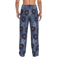 thumbnail image 3 of Goofa Sunflowers Printed Soft Pajama Pants for Men, Wide Leg Comfy Casual Lounge Yoga Pants-Large, 3 of 9