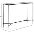 thumbnail image 3 of Safavieh Isabellina Iron and Glass Console Table in Black / Clear, 3 of 9