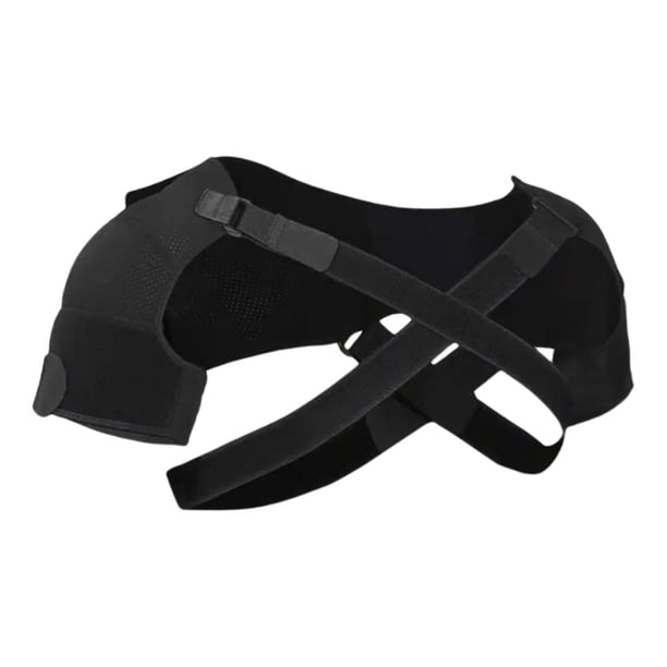 Qarigey Arnés de pecho de vendaje ajustable para hombres y mujeres con protector de doble hombro Accesorios de disfraces Negro L