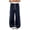 1# Navy Blue, variant on Women's Wide Leg Track Pants with Pockets, High Waisted Drawstring Sweatpants, Side Stripe Casual Lounge Workout Pants