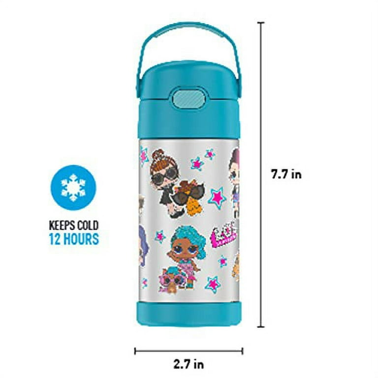  THERMOS FUNTAINER 12 Ounce Stainless Steel Vacuum Insulated  Kids Straw Bottle, Bluey: Home & Kitchen