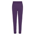 thumbnail image 5 of Natural Uniforms Womens Cool Stretch Modern Tuck-In Top Yoga Jogger Scrub Set with Regular and Petite Sizes (Eggplant, X-Large), 5 of 6
