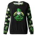 thumbnail image 3 of FAVIPT Long Sleeve Happy St Patrick's Day Shirts for Women 2025 Irish Clover Gnome Rainbow Print Tunic Lucky Shamrock Tops Crew Neck Sweatshirts Black,M, 3 of 3