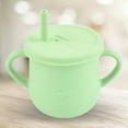 thumbnail image 2 of iaksohdu 1 Set 200ml Straw Mug Large Diameter Double Handle BPA Free Infant Sippy Water Cup Home Use, 2 of 8