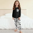 thumbnail image 4 of Conjuntos de blusa y camisa de manga larga con cuello redondo para niños y niñas de 5 a 14 años con estampado y bolsillo. Conjunto de top y pantalón de manga larga., 4 of 8