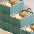 thumbnail image 4 of Aodebiao Fabric Foldable Storage Box with Lid Large Capacity Clothes Organizer Breathable Drawer Style Collapsible Home Wardrobe Organization for Pants Towel Storage Multi-functional Stackable Rack, 4 of 6