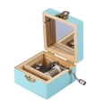 thumbnail image 6 of Mini Wooden Music Box Hand Crank Mechanical Music Box Birthday Gift (Blue), 6 of 10