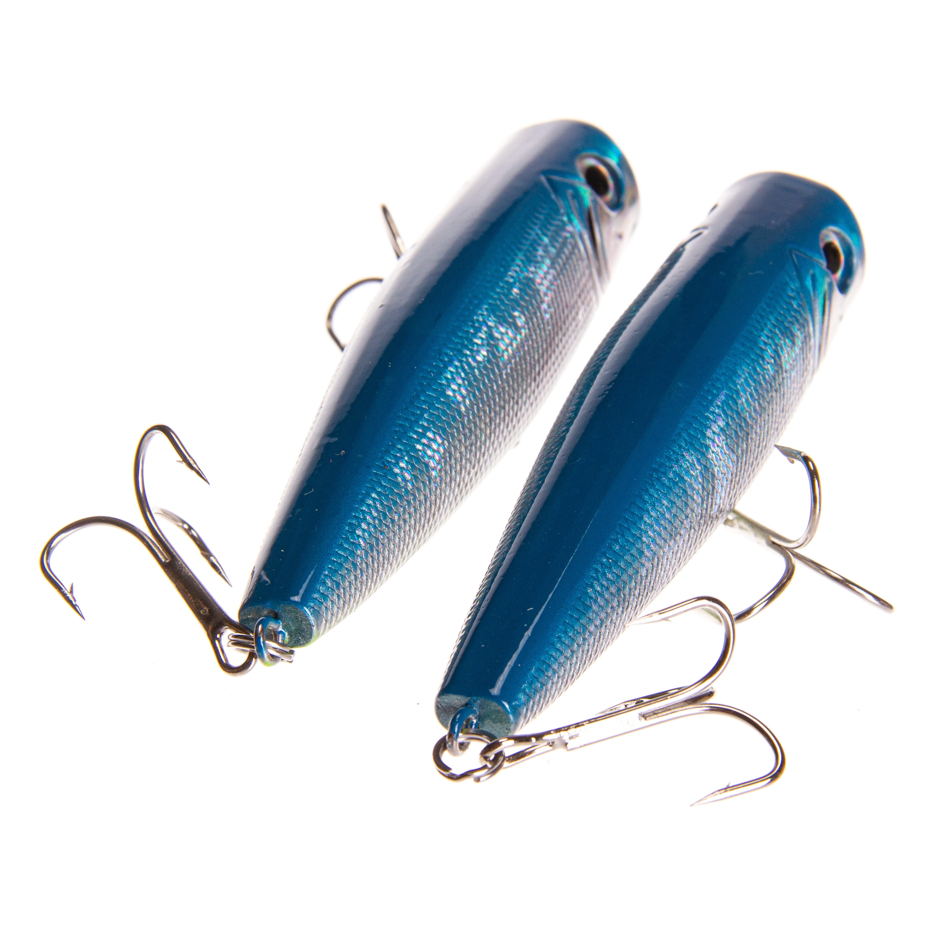 Ozark Trail Saltwater Inshore Popper Fishing Lures, Blue/Orange, 2-Pack
