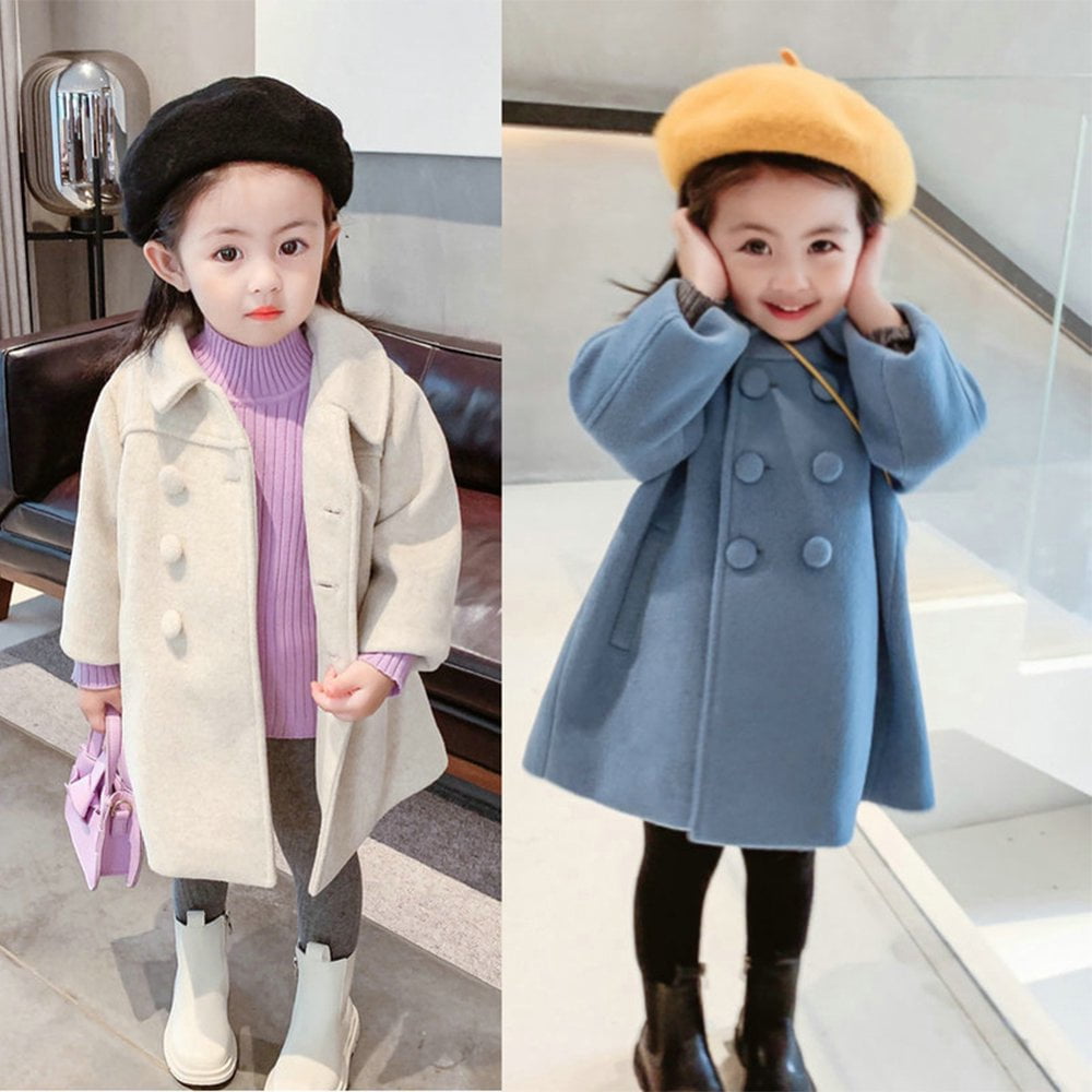 Girls double breasted coats deals