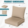thumbnail image 2 of Kimunuk 4 Pack Outdoor Deep Seat Cushion Set, 24" x 24" x 6.5" Patio Furniture Chair Cushions Replacement for Sofa Couch, Sand, 2 of 6