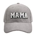 thumbnail image 1 of Gorra de béisbol de pana bordada con letras MAMA, gorra de moda europea y americana para otoño e invierno, para padres e hijos, 1 of 6