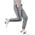 thumbnail image 2 of Ma Croix Mens Stripe Joggers Training Lightweight Sweatpants Comfort Activewear, 2 of 4