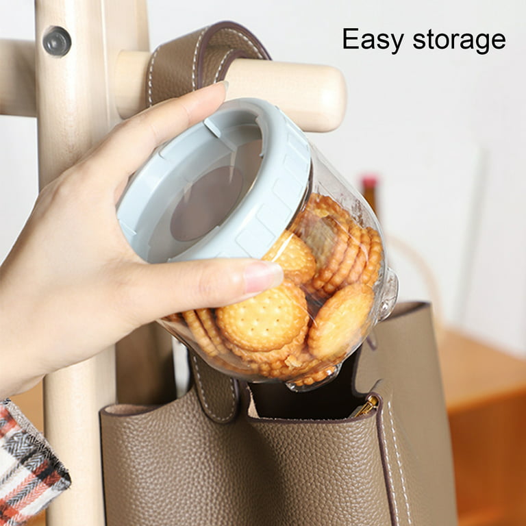 Frogued Storage Jars BPA Free Anti-slip Plastic Air Tight Pantry Canisters  for Kitchen (Blue,L)