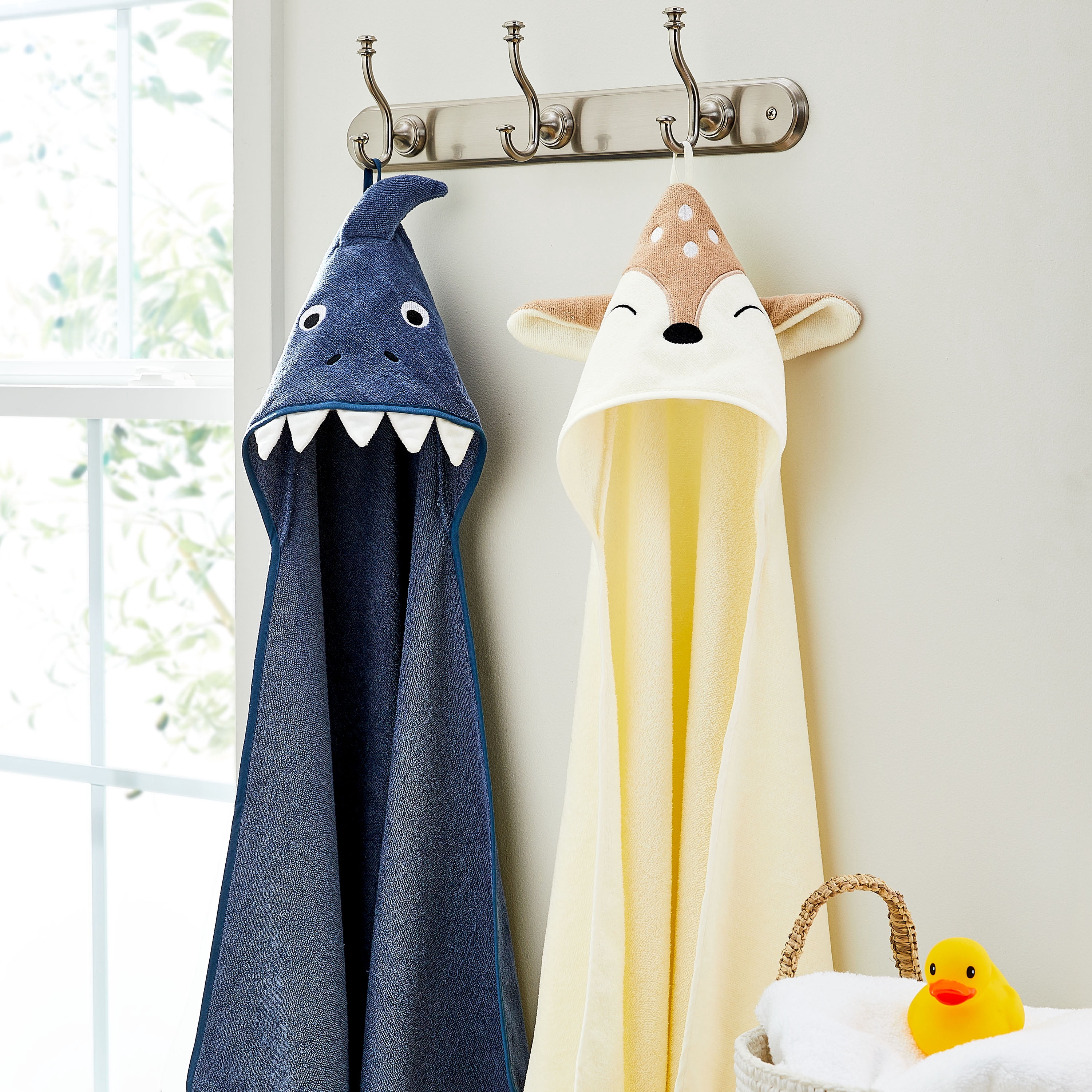 Parent's Choice Baby Hooded Towel with Cotton Deer Design