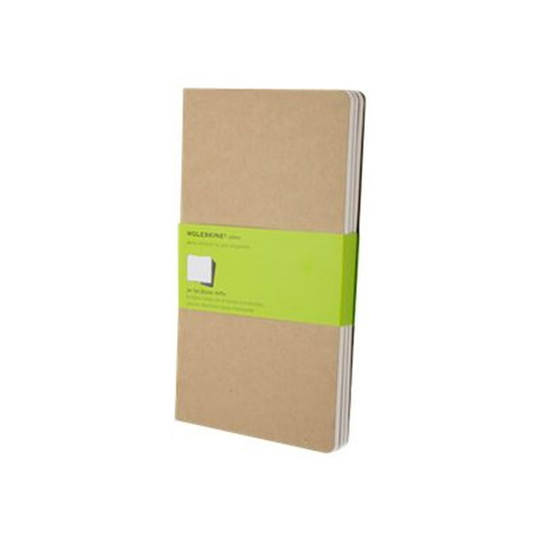 Moleskine Cahier Large - Journal - - 80 pages - Uni - Brun kraft - Carton (pack de 3)