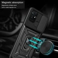 thumbnail image 6 of Case for Xiaomi Poco C40 with Slide Camera Cover, Military Grade Drop Protective Phone Cover Case with Ring Kickstand for Xiaomi Poco C40/Redmi 10 Power SJ Red, 6 of 8