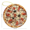 thumbnail image 2 of Pepperoni Cheese Pizza Ceramics Ornaments Fantasy Delicious Food Christmas Tree Ornaments Christmas Home Office Tree Decorations for Family Friend, 2 of 8