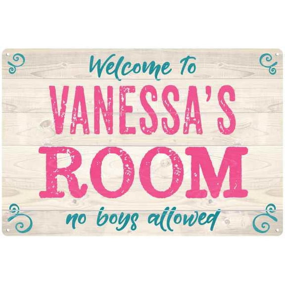 VANESSA'S Room Kids Bedroom Sign Gift 8x12 Metal Sign 108120089204